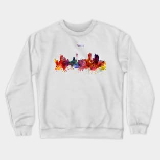 Auckland Watercolor Skyline Crewneck Sweatshirt